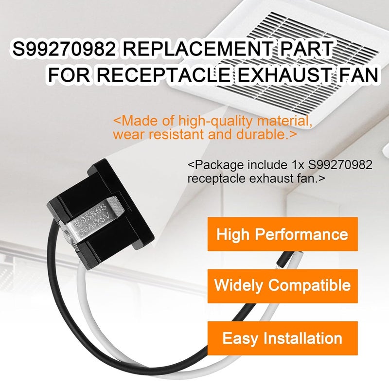 repustor S99270982 Replacement Parts for Receptacle Exhaust Fan,Compatible with B40BNB, B40DB, B40DV, B40VD, B41BNB, B41DB, B41DV, B42DVB, SB50B43C, Replace for Bathroom Fan Wiring Outlet Part S99270982 - Image 2